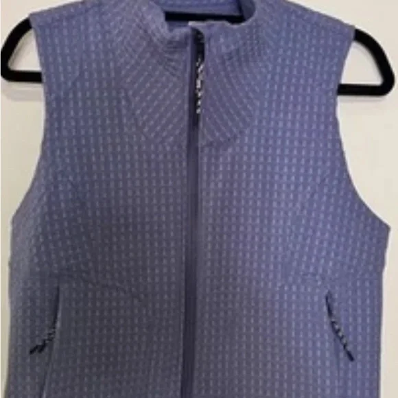 Lululemon Athletica Water Repellent Fleece Hiking Vest Peri Purple Size 8 - Picture 7 of 15
